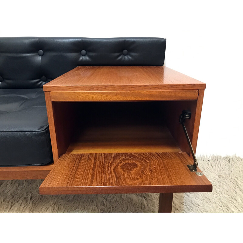 Mid-century hallway chippy telephone seat table - 1960s