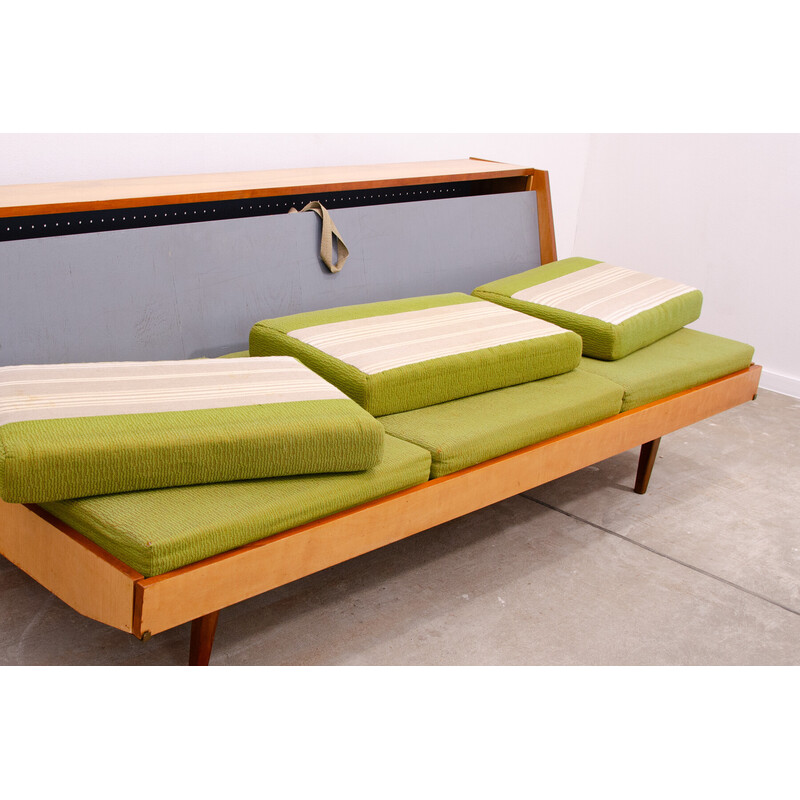 Vintage 3-seater sofa in walnut wood for Jitona, Czechoslovakia 1970