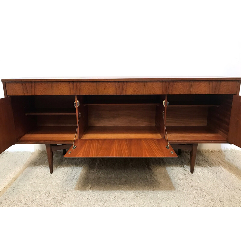 Vintage mid century original teak and rosewood sideboard by Eon Elliotts produced by Newbury Sideboard - 1960s