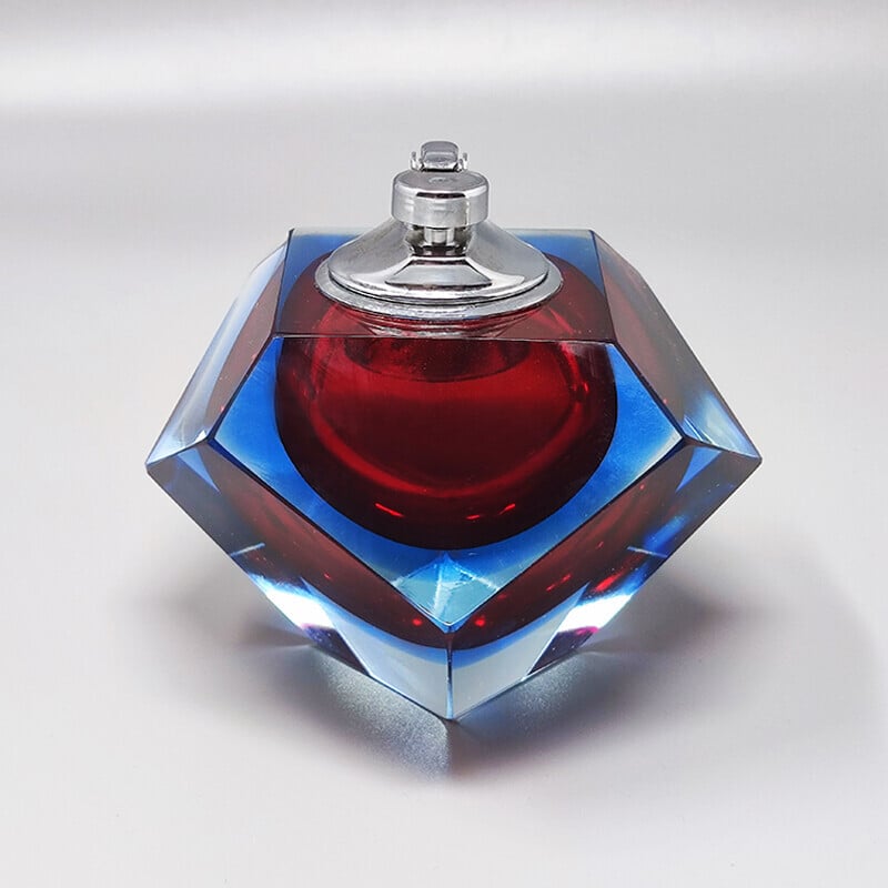 Vintage Sommerso Murano glass table lighter by Flavio Poli for Seguso, Italy 1960