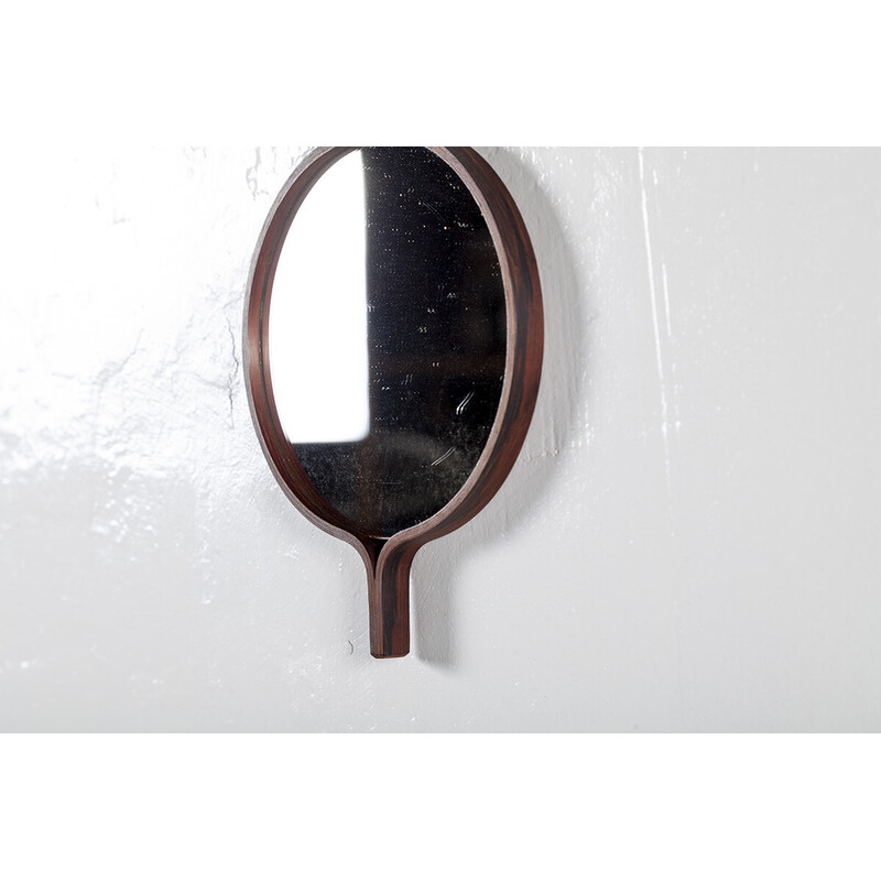 Vintage rosewood mirror by Hans-Agne Jakobsson for Hans-Agne Jakobsson AB Markaryd, 1950