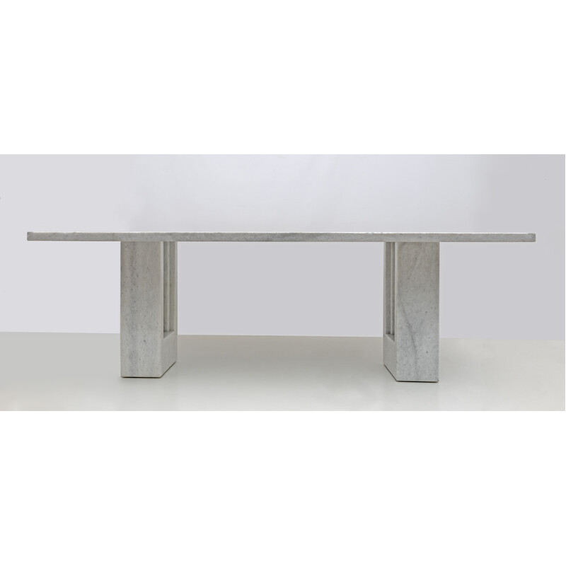 Table à repas vintage «Delfi» en marbre par Marcel Breuer et Carlo Scarpa pour Gavina, Italie