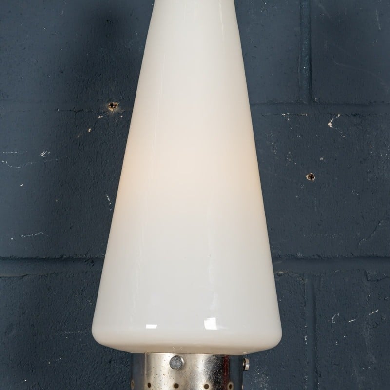 Lampe de table vintage "Birillo" en chrome et verre par Carlo Nason pour Mazzega, Italie 1970