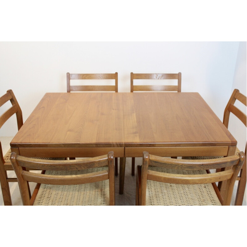 Skovmand & Andersen Danish dining set with practical extensions - 1960s