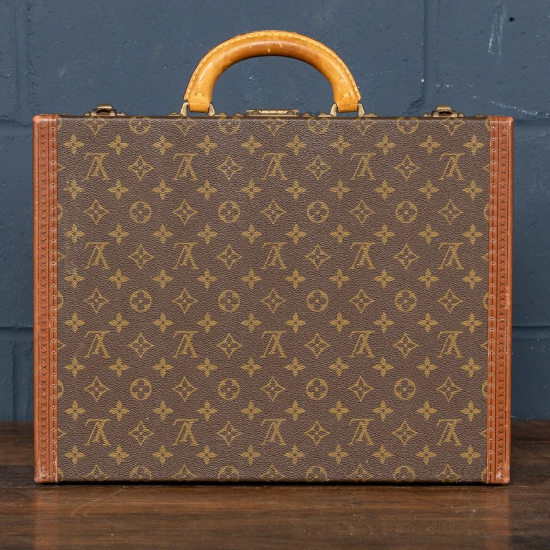 Valise vintage en toile monogramme par Louis Vuitton, France 1970