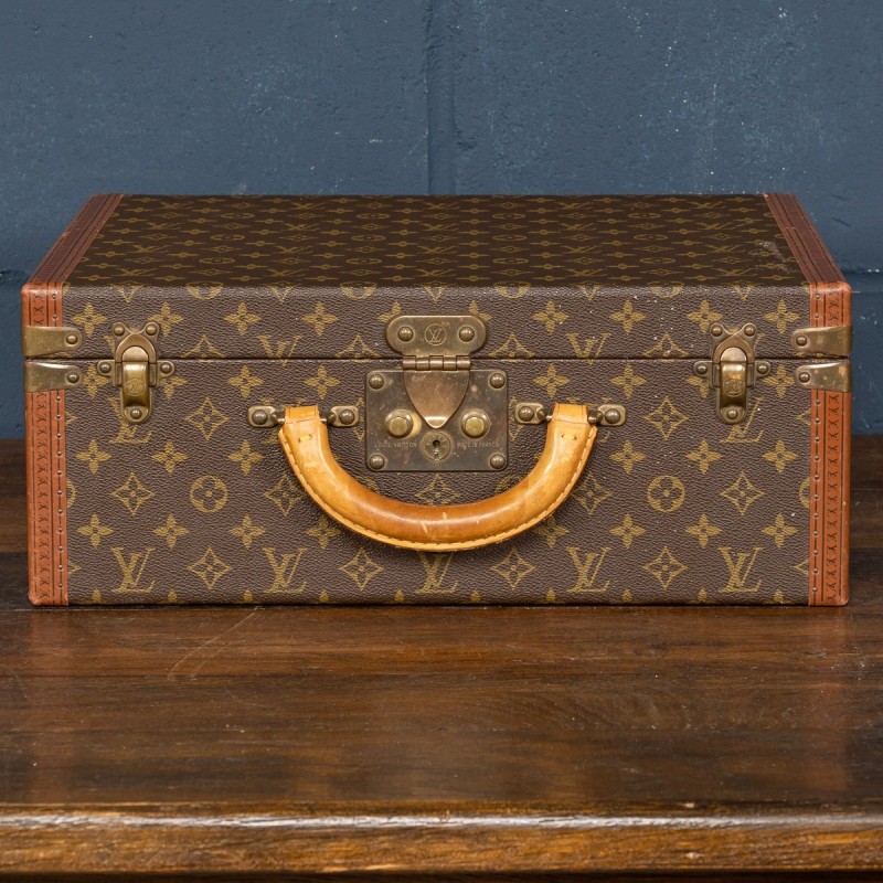 Mid century Louis Vuitton suitcase in monogram canvas, Paris