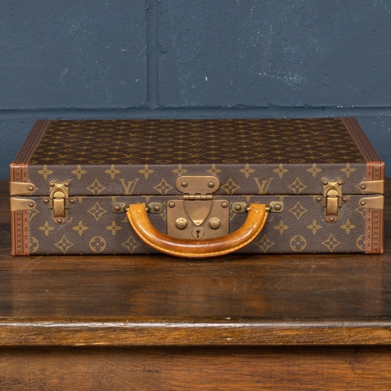 Vintage watch case with monogram pattern by Louis Vuitton, France