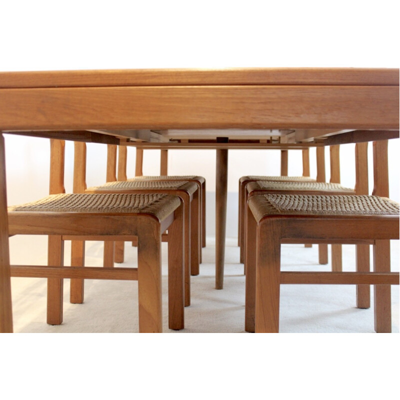 Ensemble de salon avec 1 table et  6 chaises produit par Skovmand et Andersen - 1960