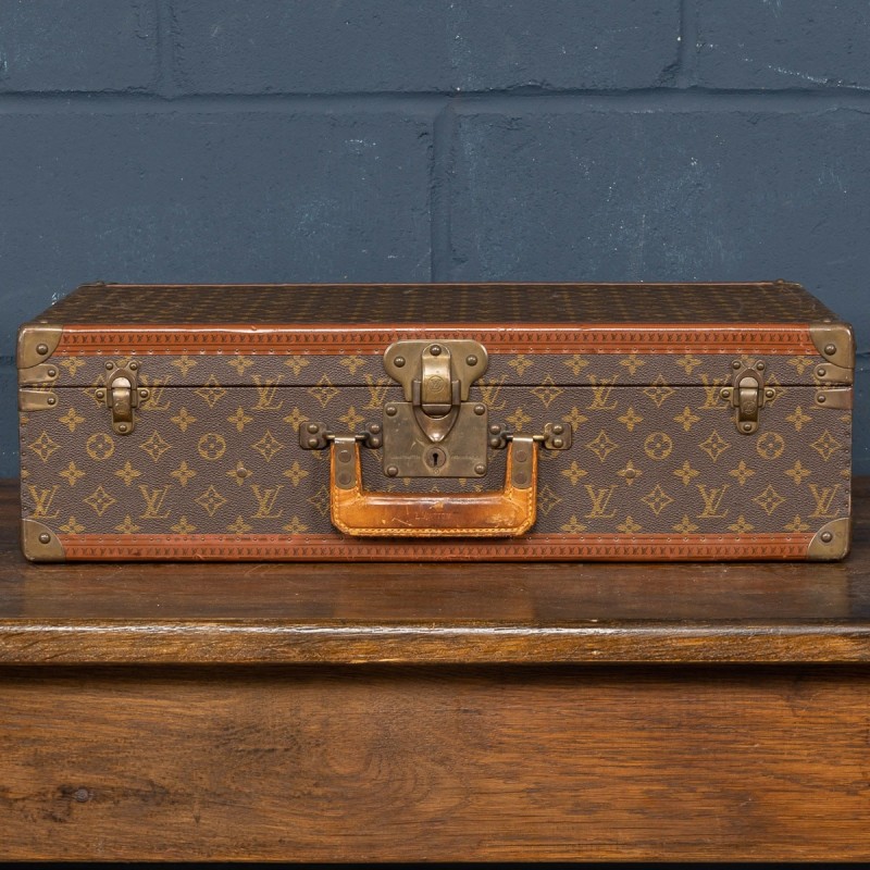 Valise vintage en toile monogramme par Louis Vuitton, France 1970