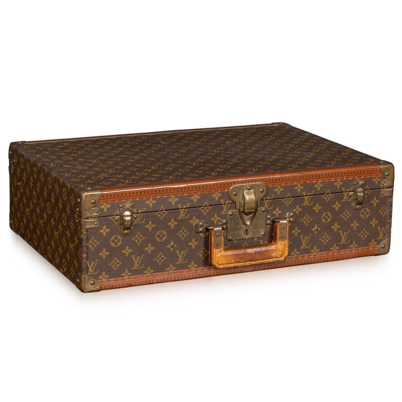 Valise vintage en toile monogramme par Louis Vuitton, France 1970