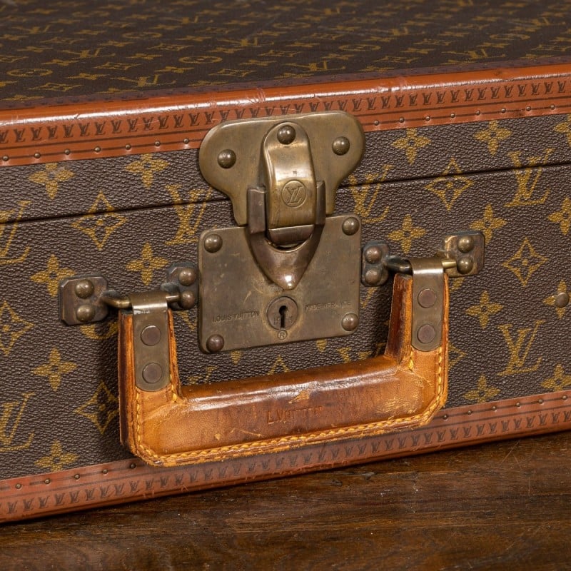 Valise vintage en toile monogramme par Louis Vuitton, France 1970