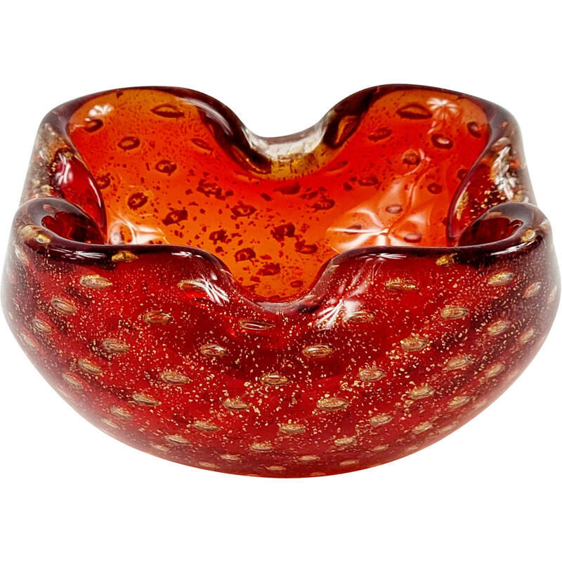 Vintage Murano glass ashtray by Barovier and Toso, Italy 1960