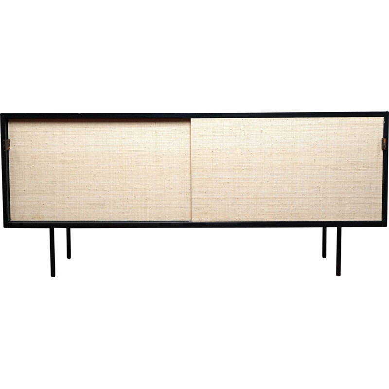 Vintage black sideboard by Florence Knoll Bassett for Knoll Inc., 1950