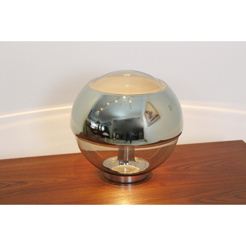 Peill & Putzler chromed mirror full glass table lamp - 1970s