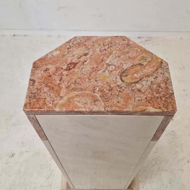 Vintage marble pedestal, Italy 1980