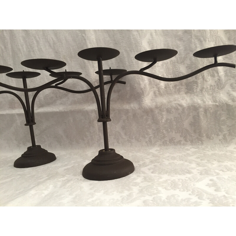 Vintage candlestick in cast iron