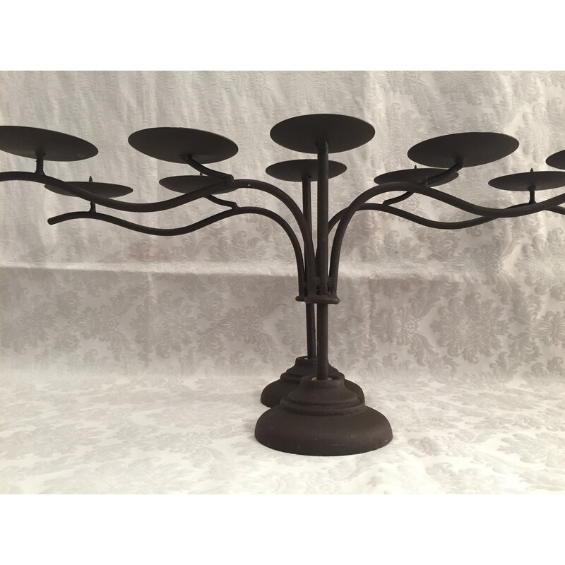 Vintage candlestick in cast iron