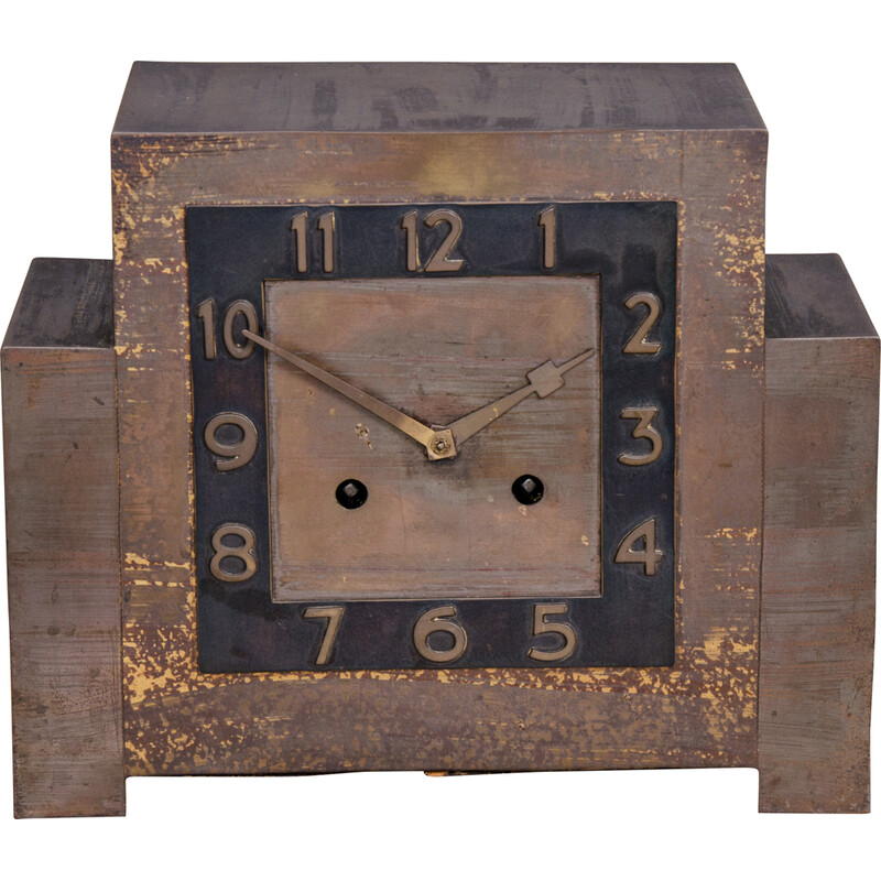 Vintage Art Deco copper table clock, 1920