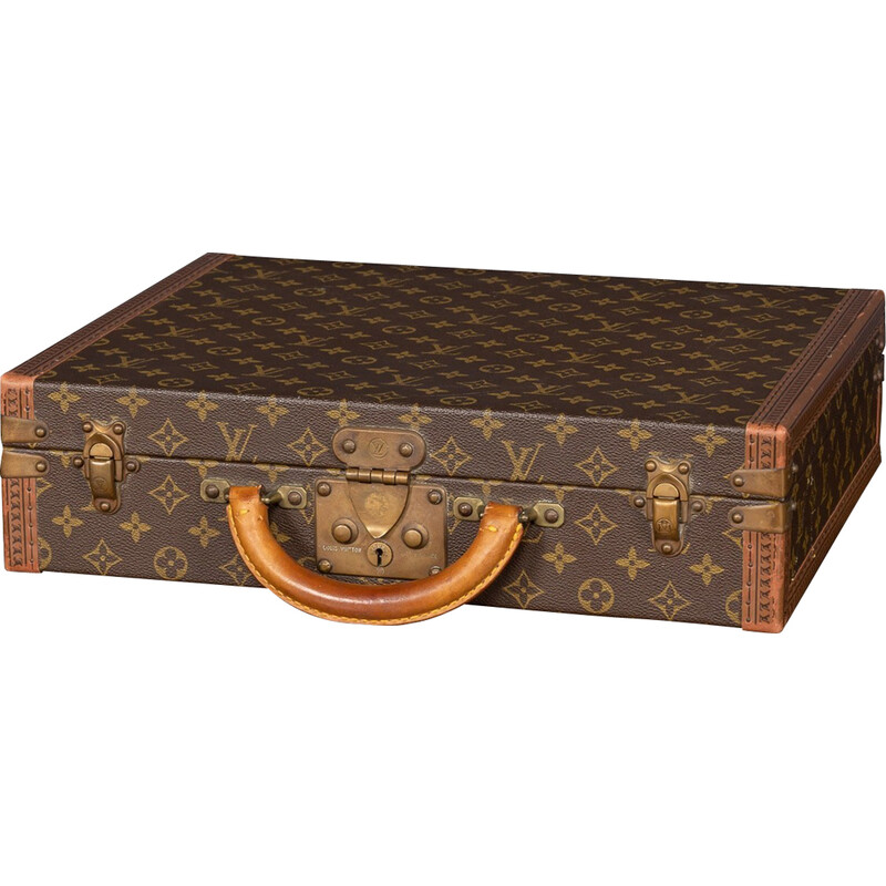 Vintage watch case with monogram pattern by Louis Vuitton, France