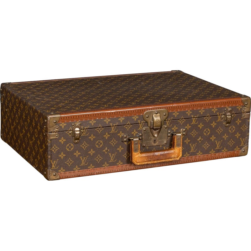 Valise vintage en toile monogramme par Louis Vuitton, France 1970