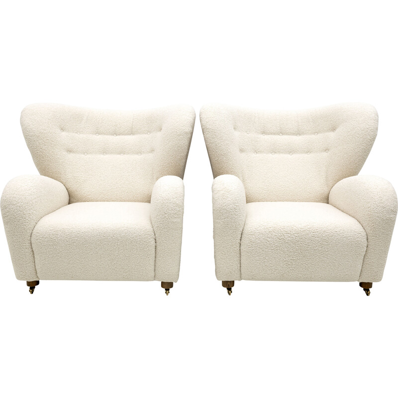 Pair of vintage The Stanco armchairs by Flemming Lassen, 1935