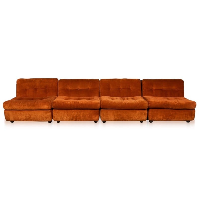 Vintage 3-seater sofa "Amanta" by Mario Bellini For B and B, Italy 1980