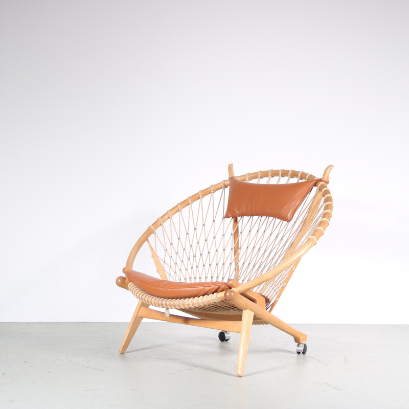 PP130 vintage oak armchair by Hans Wegner for PP Mobler, Denmark 1980