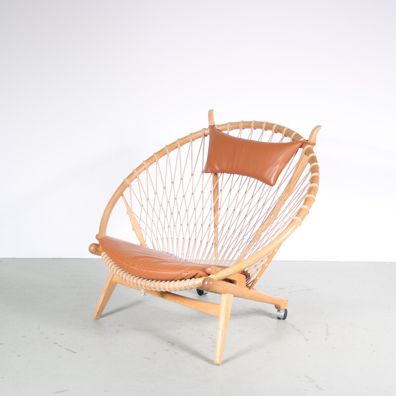PP130 vintage oak armchair by Hans Wegner for PP Mobler, Denmark 1980