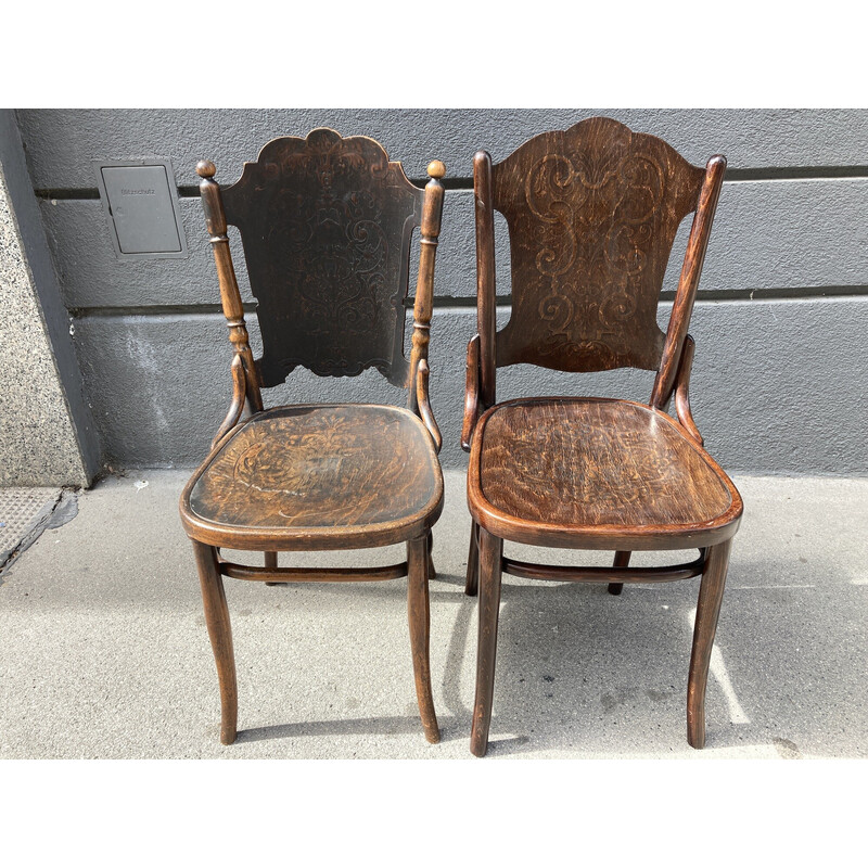 Pair of vintage bentwood chairs by Jacob and Josef Kohn, 1900