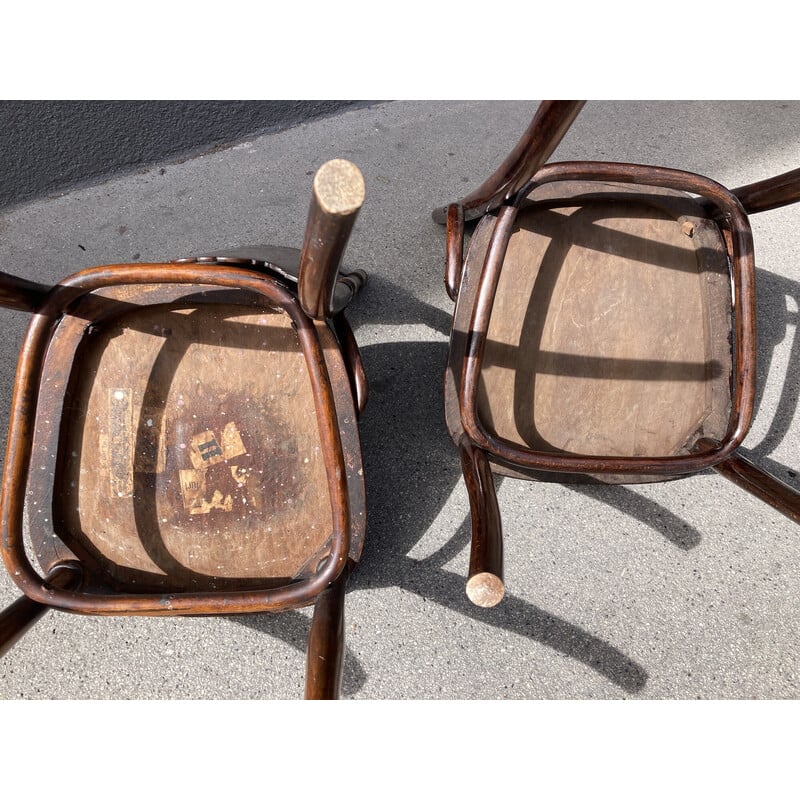 Pair of vintage bentwood chairs by Jacob and Josef Kohn, 1900