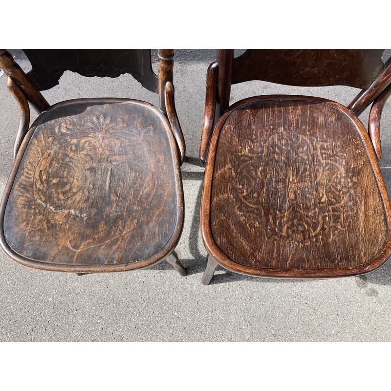 Pair of vintage bentwood chairs by Jacob and Josef Kohn, 1900