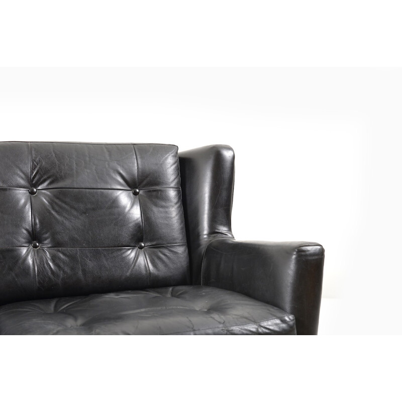Vintage danish leather sofa by Skjold Sørensen - 1960s