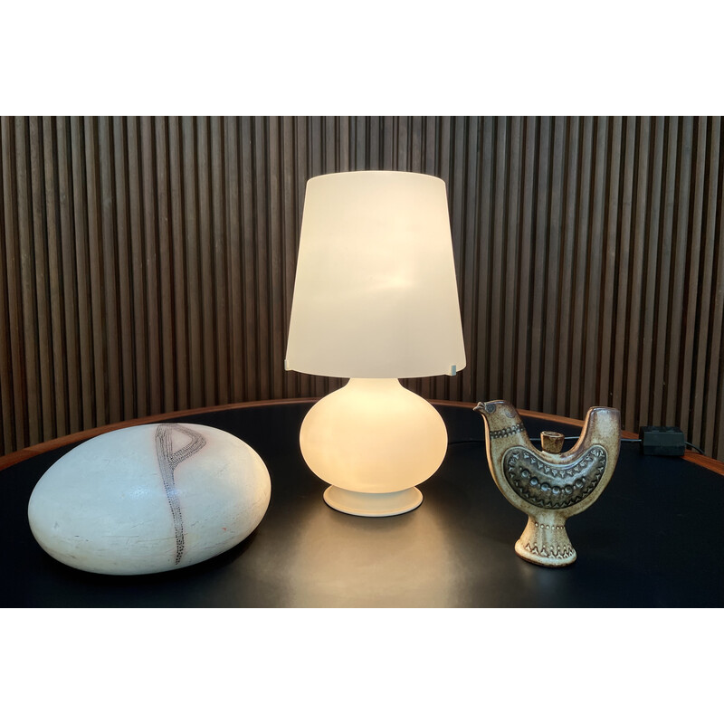 Lámpara de mesa vintage de cristal modelo 1853 de Max Ingrand para Fontana, Italia 1954
