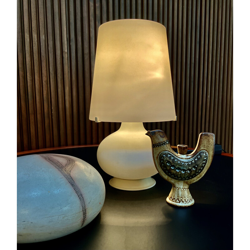 Vintage model 1853 glass table lamp by Max Ingrand for Fontana, Italy 1954