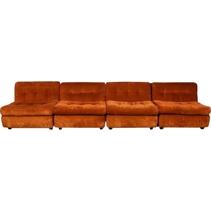 Vintage 3-seater sofa "Amanta" by Mario Bellini For B and B, Italy 1980