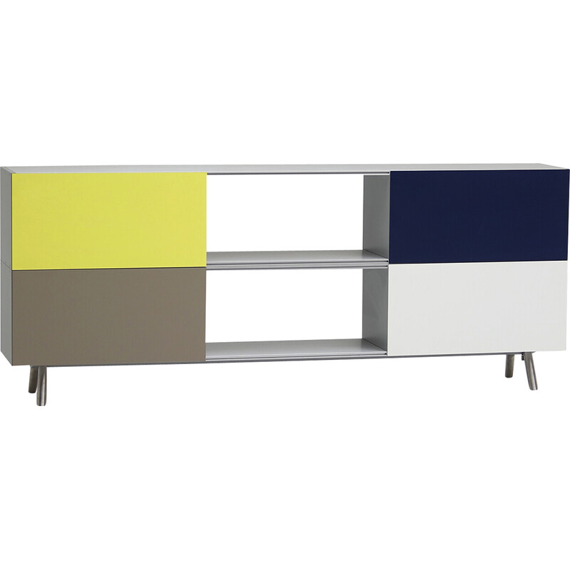 Vintage Kast decorative sideboard in aluminum and plywood by Maarten Van Severen for Vitra, 2005