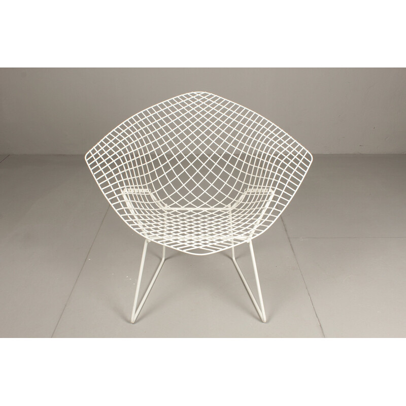 Chaise vintage en maille métallique avec revêtement risan pour Knoll, Allemagne 1983