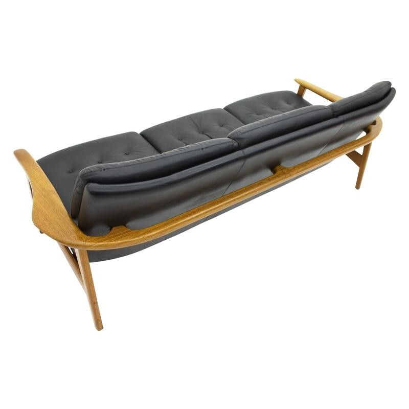 Canapé en bois et en teck moderne scandinave - 1960