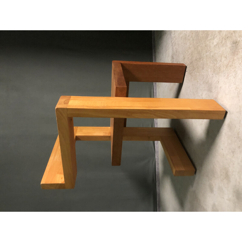 Par de cadeiras Steltman vintage em madeira dura
