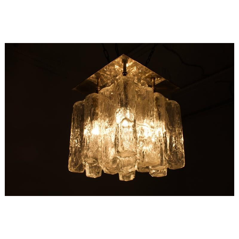 Kalmar Granada  glass and chrome-plated Flush Mount Light - 1960s