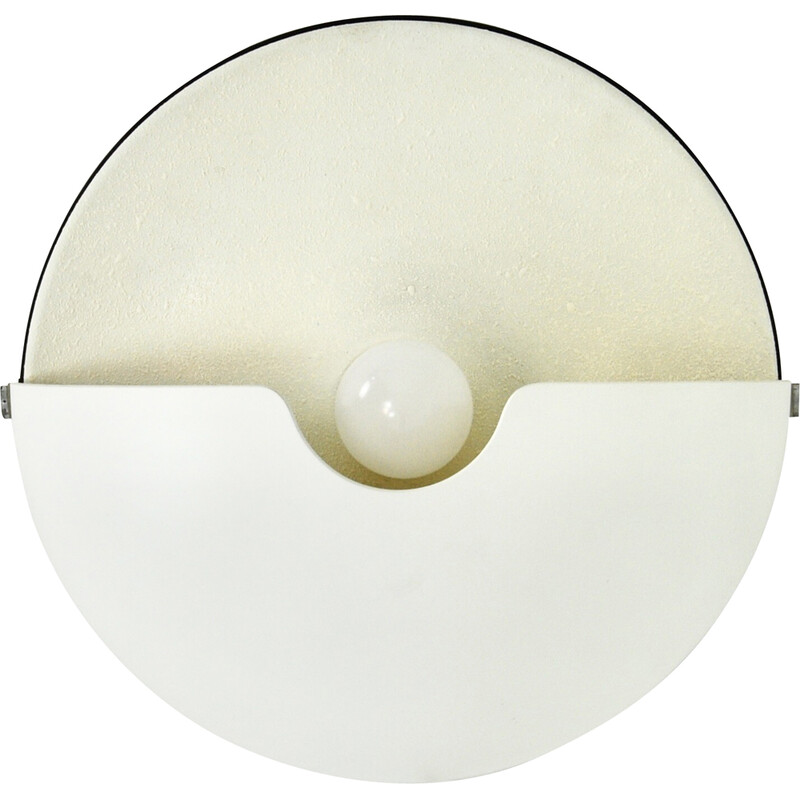 Vintage "Mezzanotte" wandlamp in wit plastic van Harvey guzzini, 1970