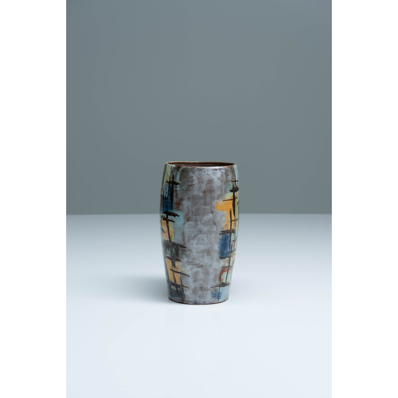 Vintage ceramic vase by Alexandre Kostanda for Vallauris, France