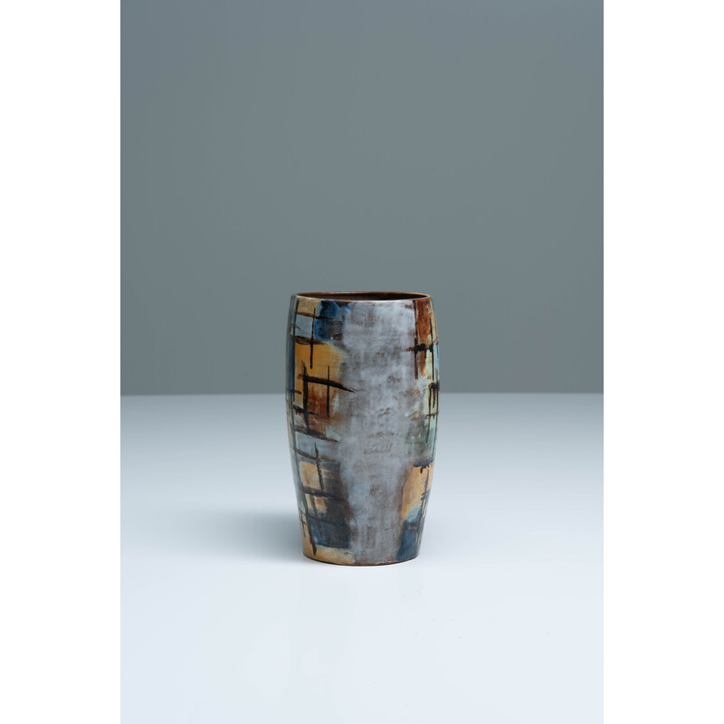 Vintage ceramic vase by Alexandre Kostanda for Vallauris, France