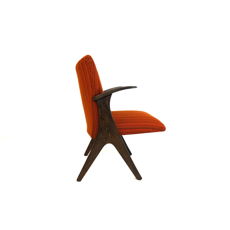 Fauteuil vintage pingouin en bois de hêtre et tissu pour Casala, Allemagne 1950