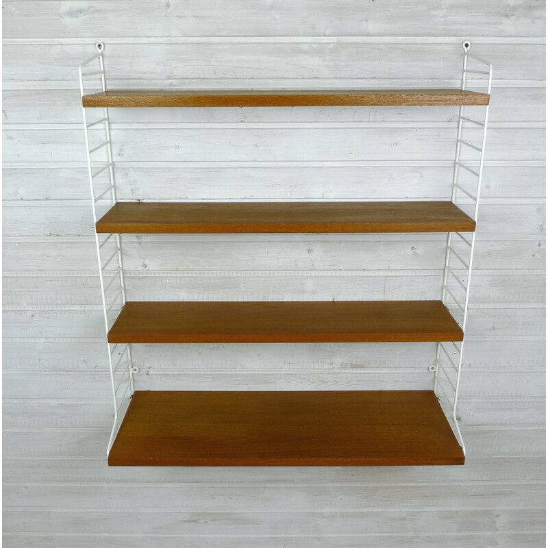 Swedish teak wall shelf by Nisse Strinning for String Design AB - 1960s