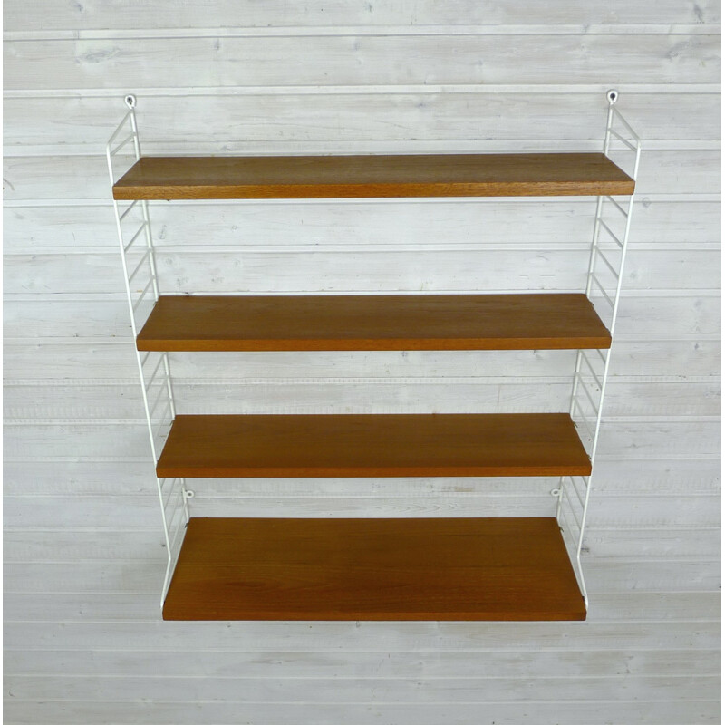 Swedish teak wall shelf by Nisse Strinning for String Design AB - 1960s