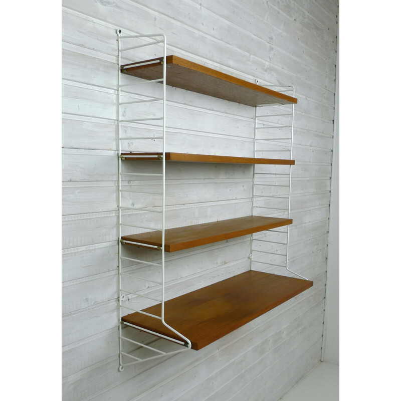 Swedish teak wall shelf by Nisse Strinning for String Design AB - 1960s