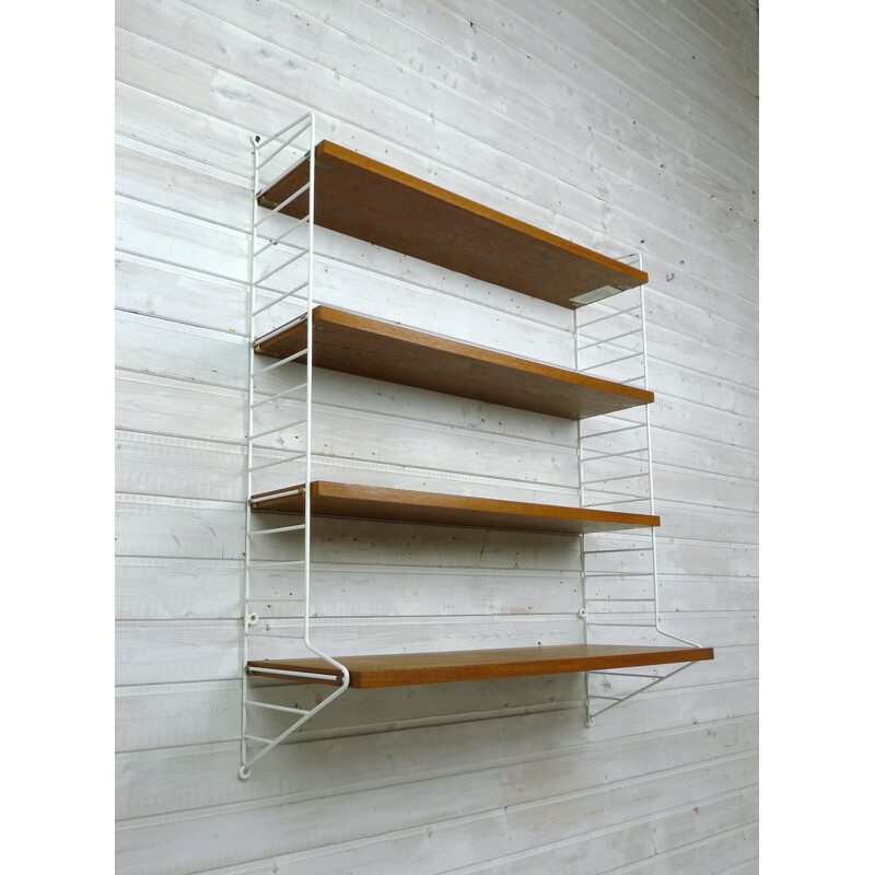 Swedish teak wall shelf by Nisse Strinning for String Design AB - 1960s