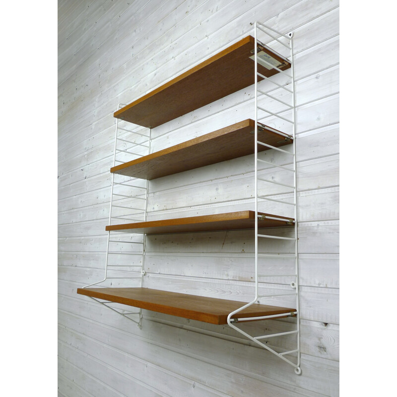 Swedish teak wall shelf by Nisse Strinning for String Design AB - 1960s