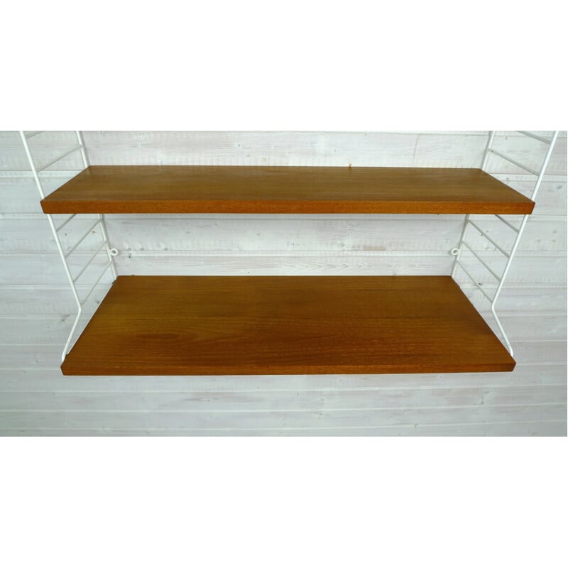 Swedish teak wall shelf by Nisse Strinning for String Design AB - 1960s